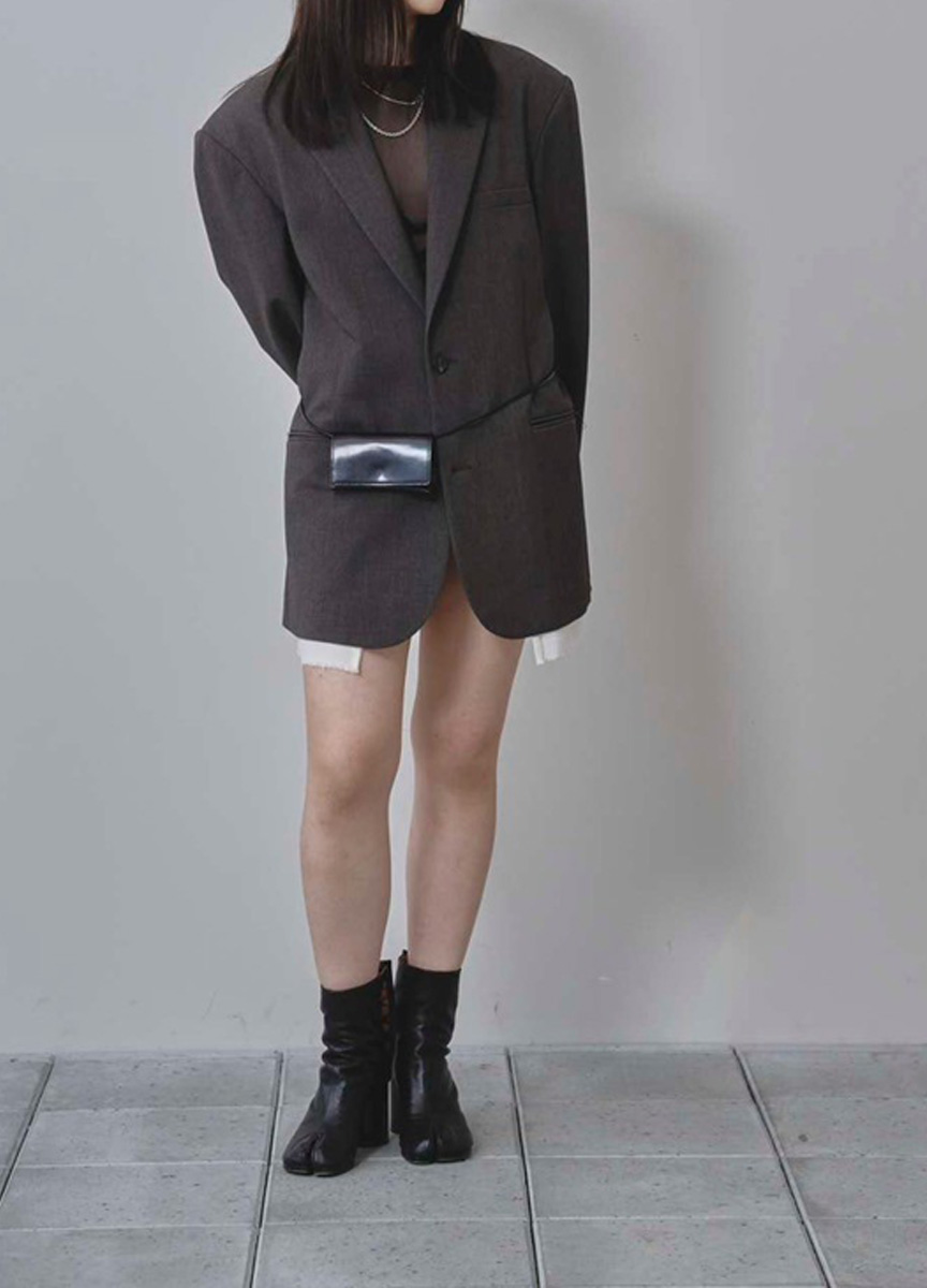 拼接細節西裝外套